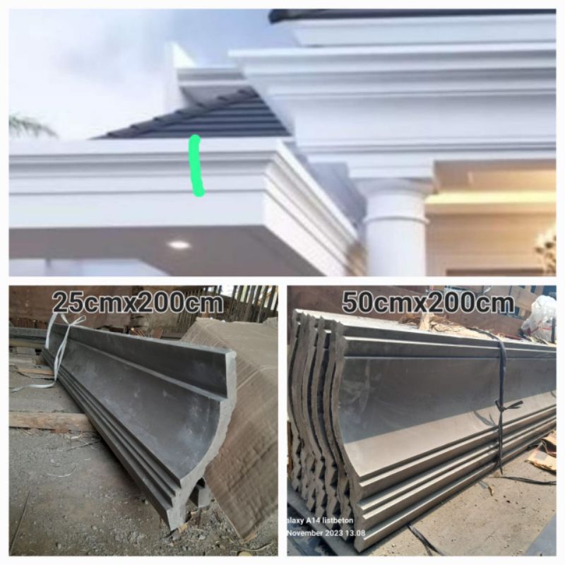 Jual Lisplang Beton Lisplang Profil Tempel Beton Shopee Indonesia