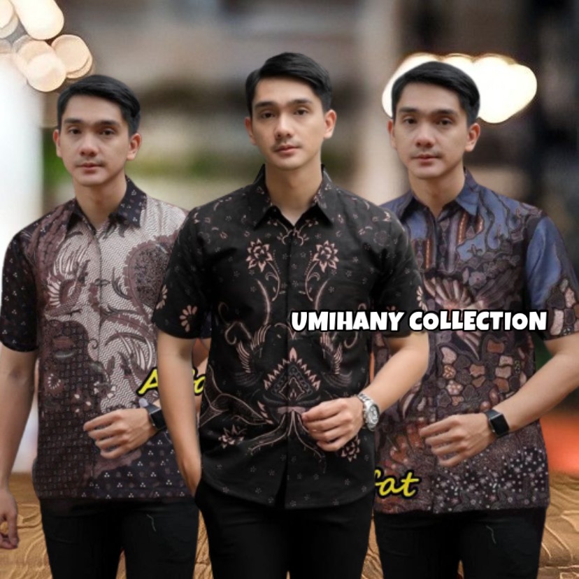 Jual Kemeja Batik Pria Lengan Pendek Modis Umy M L Xl Xxl Belanja