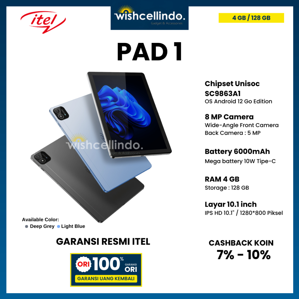 Jual Itel Pad Gb Garansi Resmi Itel Tahun Shopee Indonesia