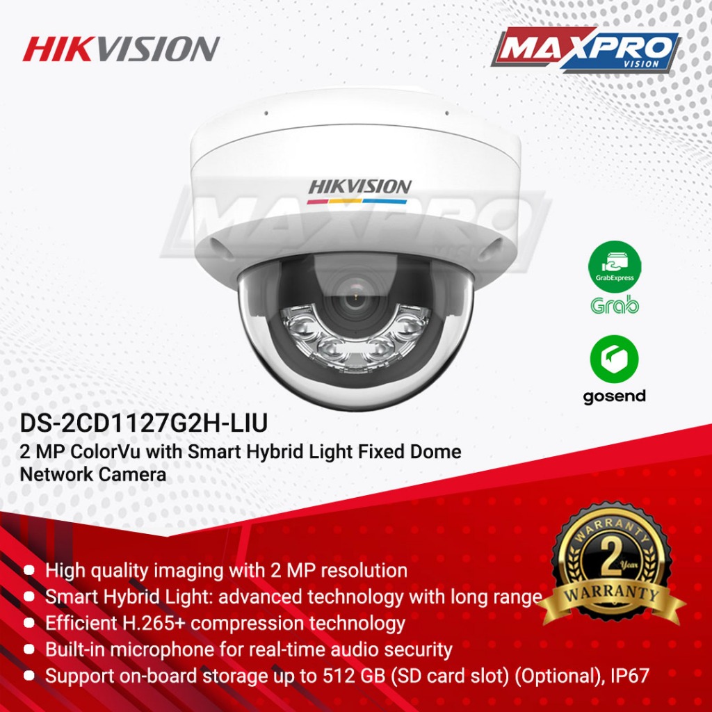 Jual Ds Cd G H Liu Hikvision Ip Mp Colorvu Hybrid Audio Camera