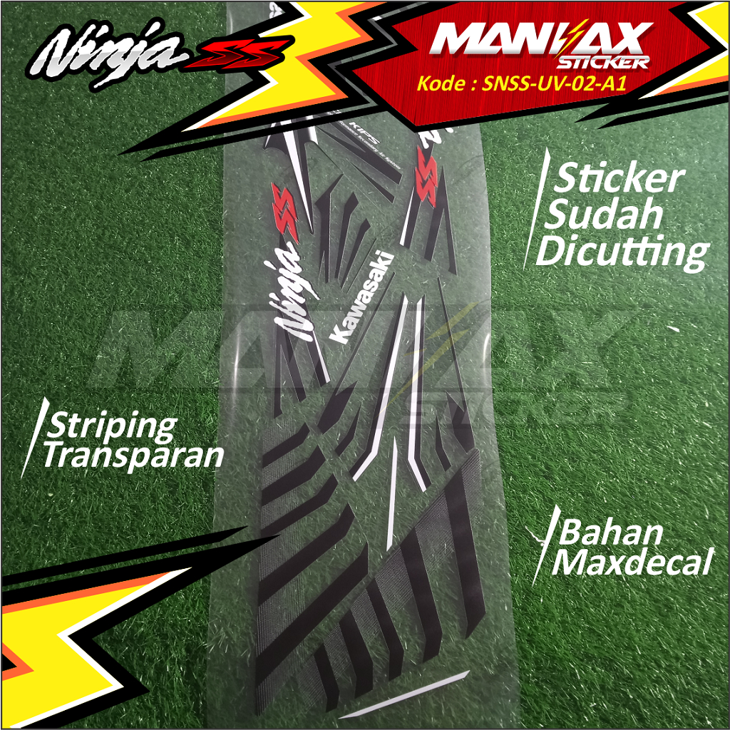 Jual Stiker Striping Transparan NINJA SS Zebra Motif Garis Custom