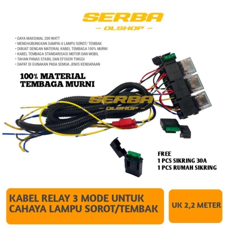 Jual Reley Kabel Set Mode Warna Cahaya Lampu Sorot Tembak Untuk