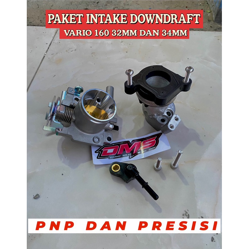 Jual Intake Downdraft Intak Downdraft Set Tb Vario 160 32mm Dan 34mm