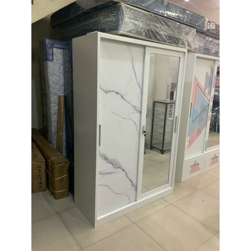 Jual Free Ongkir Lemari Pakaian Pintu Sliding Marble Jumbo Lb A