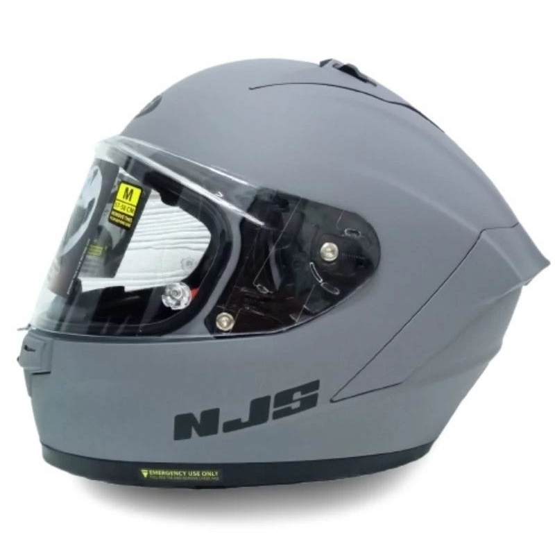 Jual HELM FULL FACE NJS ZX 1R SOLID ORIGINAL FLAT VISOR Shopee Indonesia