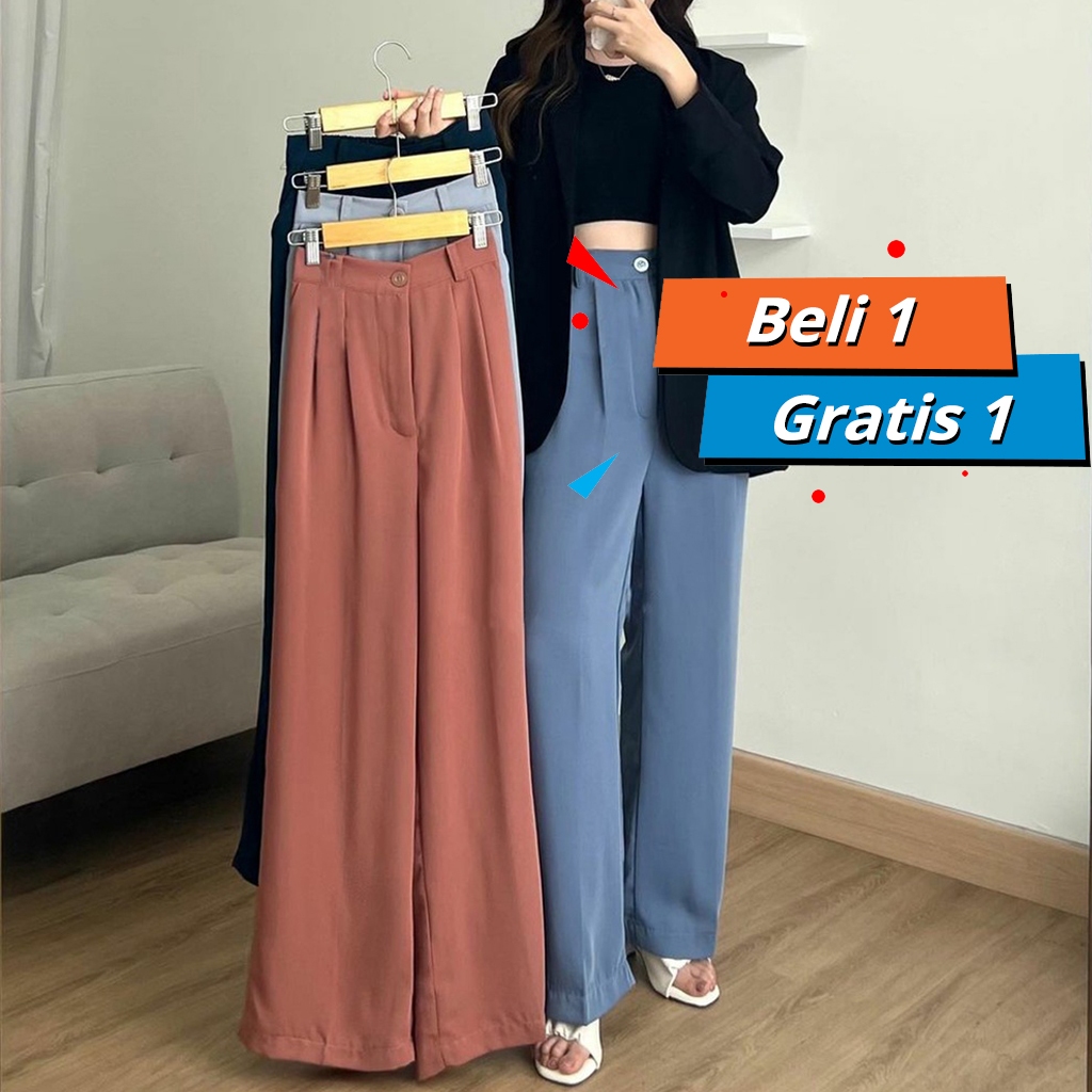 Jual Loose Pants Trousers Celana Anti Kusut Celana Kulot Jumbo