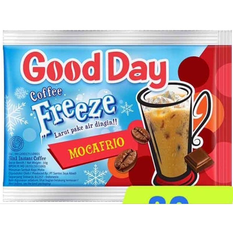 Jual Kopi Good Day Freeze Mocafrio 30 Gram Kemasan Renceng Isi 10 Pcs