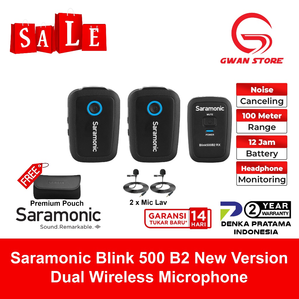 Jual Saramonic Blink 500 B2 New Version Dual Channel Wireless Omni