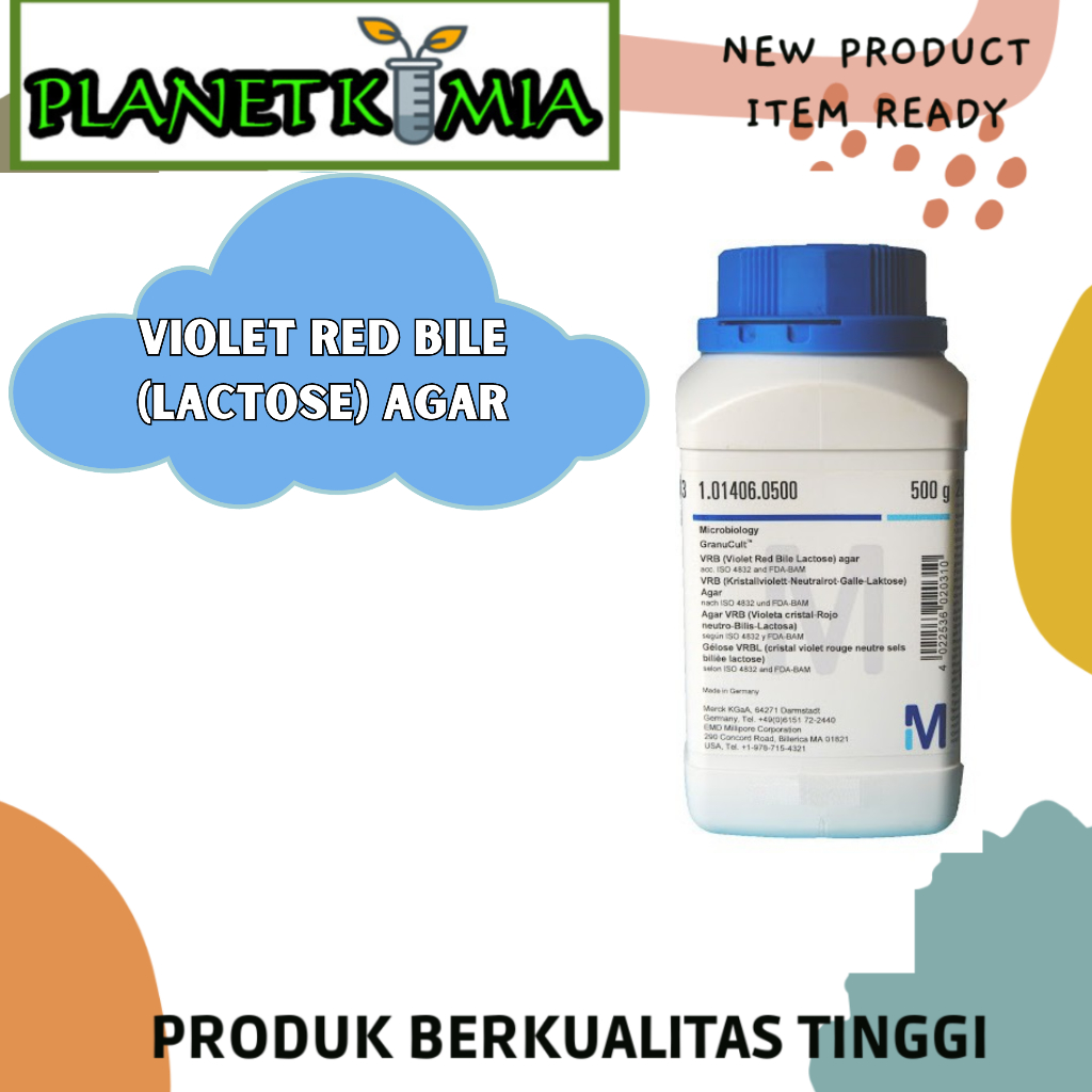 Jual Violet Red Bile Lactose Agar Merck Kemasan 50 Gram 100 Gram