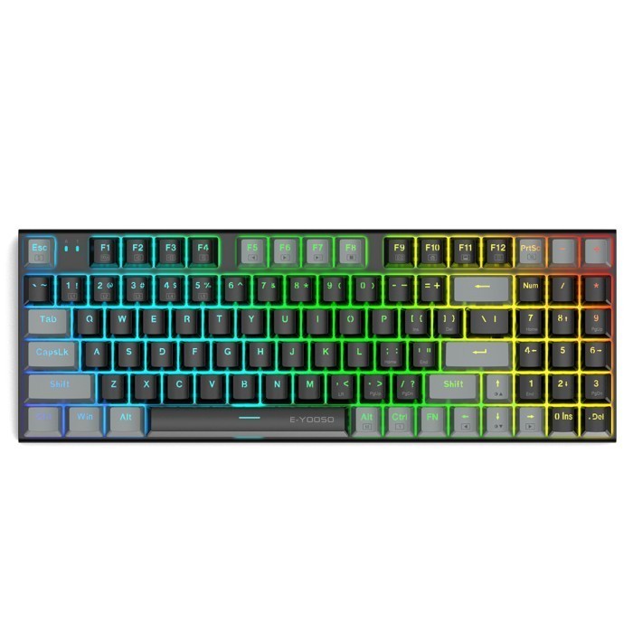 Jual E Yooso Z Mechanical Keyboard Key Black Grey Rgb Shopee