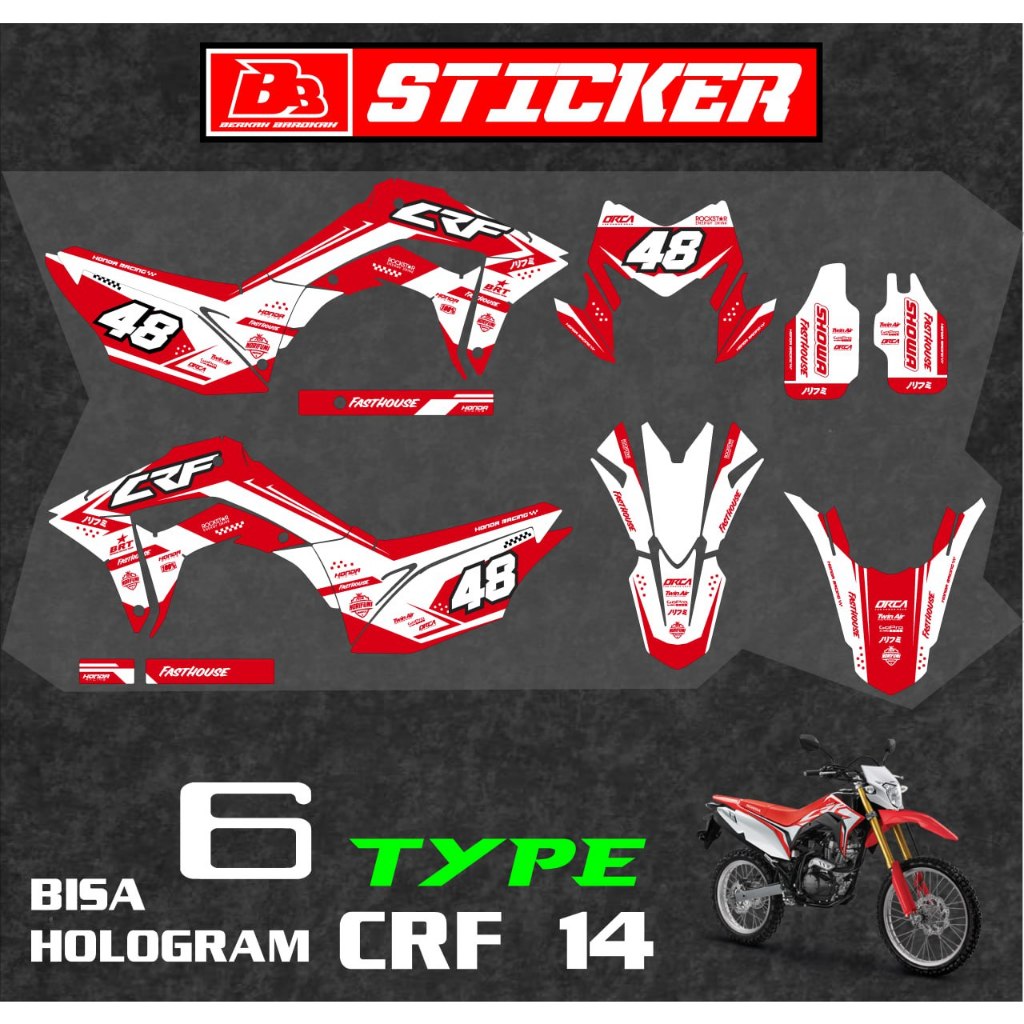 Jual STICKER PREMIUM Sticker Setiker Decal CRF 150 L Minimalis Fullbody