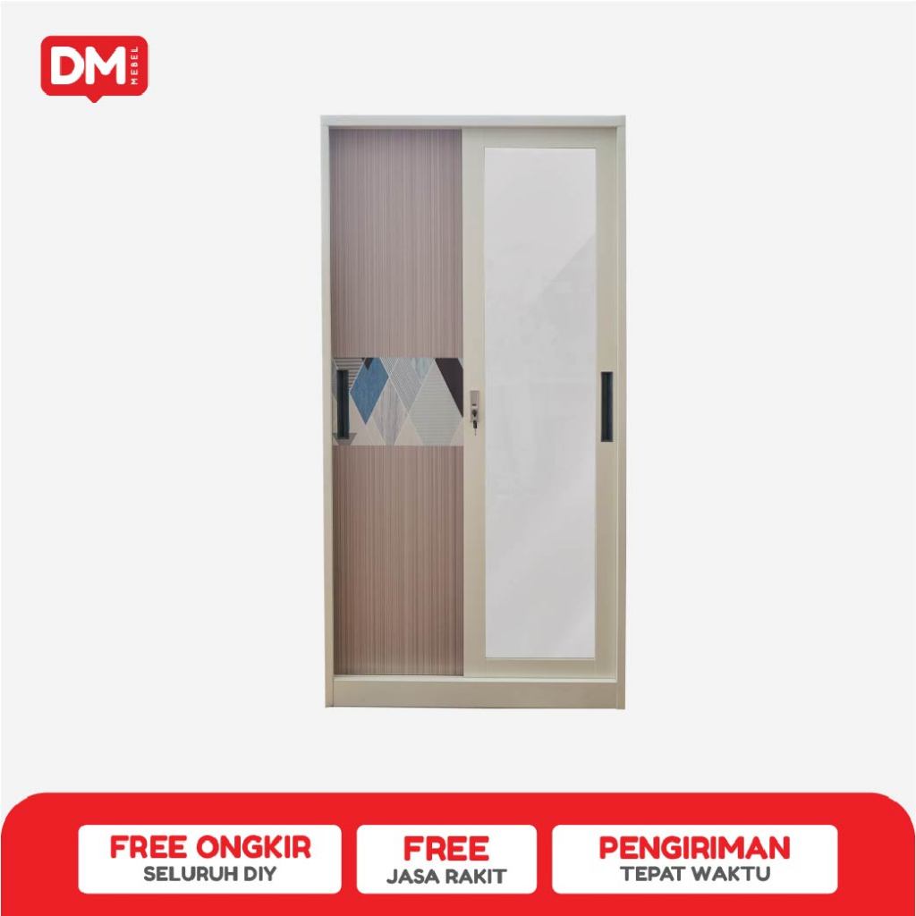 Jual Lemari Besi Pintu 2 Sliding Forte SL 90 Activ DM Mebel Shopee