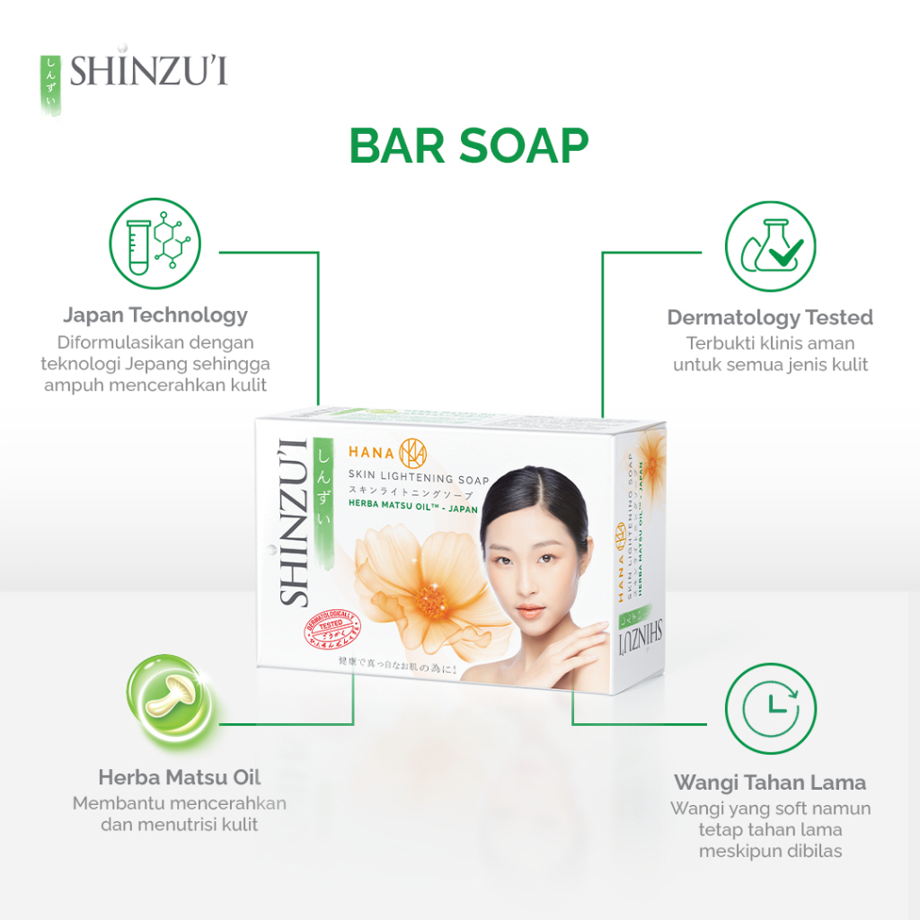 Jual Shinzui Sabun Batang 80gr Shinzui Bar Soap Hana Kensho Shinzui