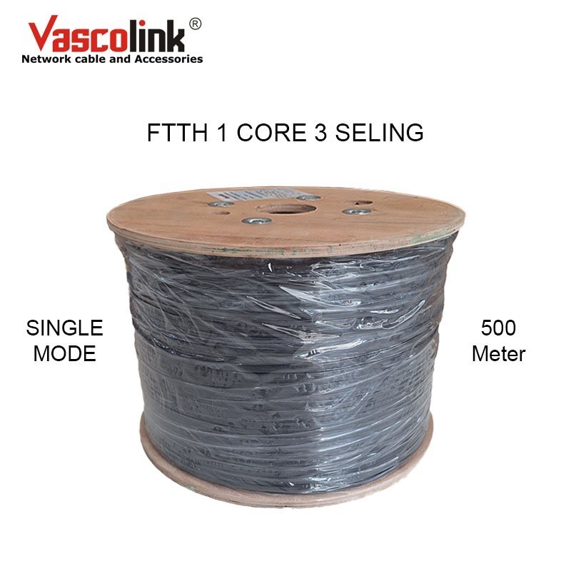 Jual Kabel Fiber Optik FO FTTH Dropcore 1 Core 2 Core 4 Core 3 Seling