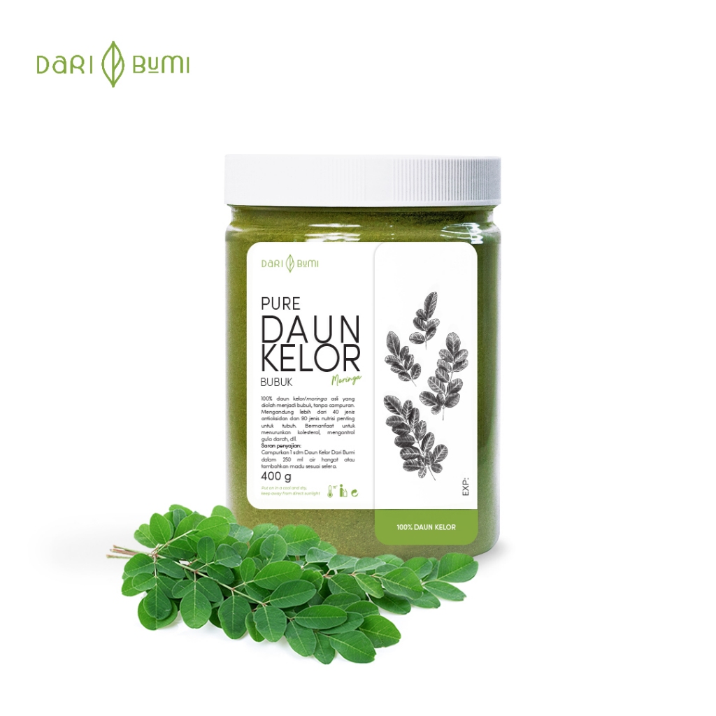 Jual Dari Bumi Daun Kelor Moringa Bubuk Premium Pure Organic Shopee