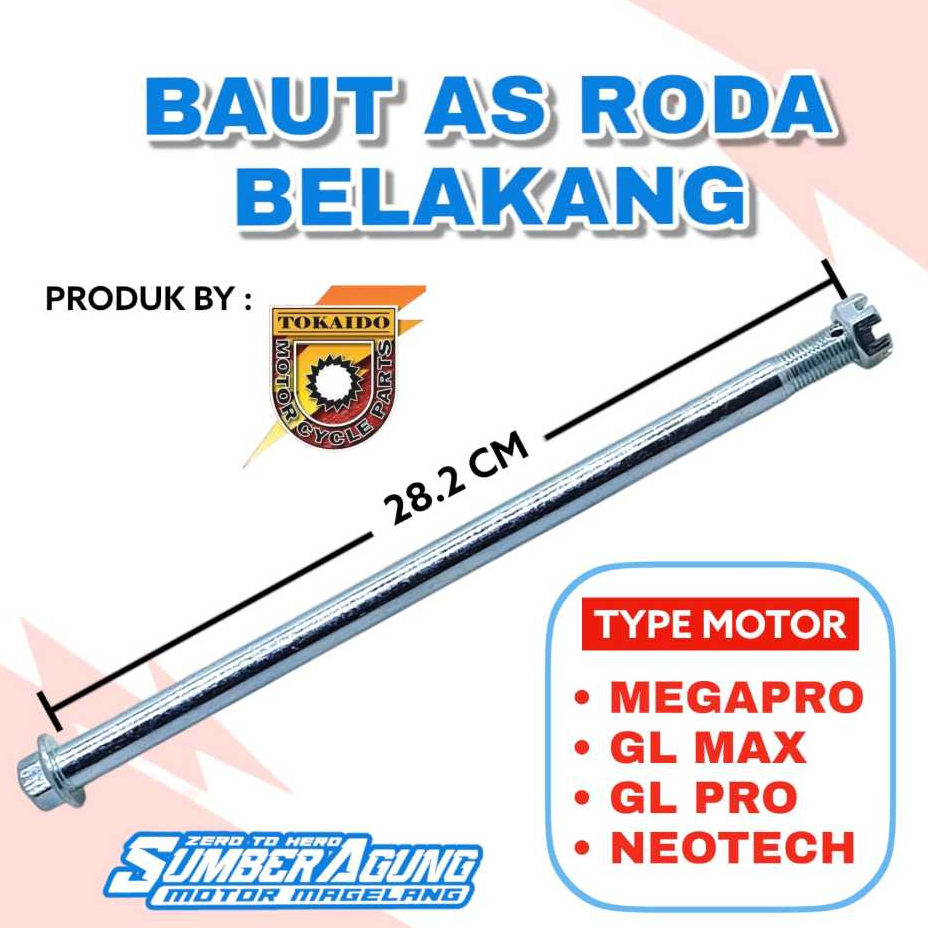 Jual BAUT AS RODA BELAKANG HONDA GL PRO MAX MEGAPRO TOKAIDO Shopee