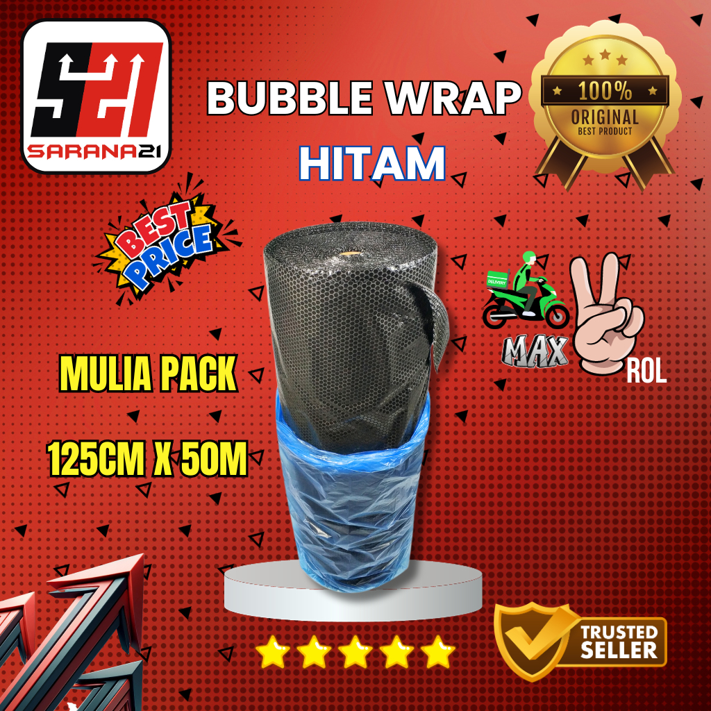 Jual Bubble Wrap Hitam Mulia Pack Cmx M Shopee Indonesia