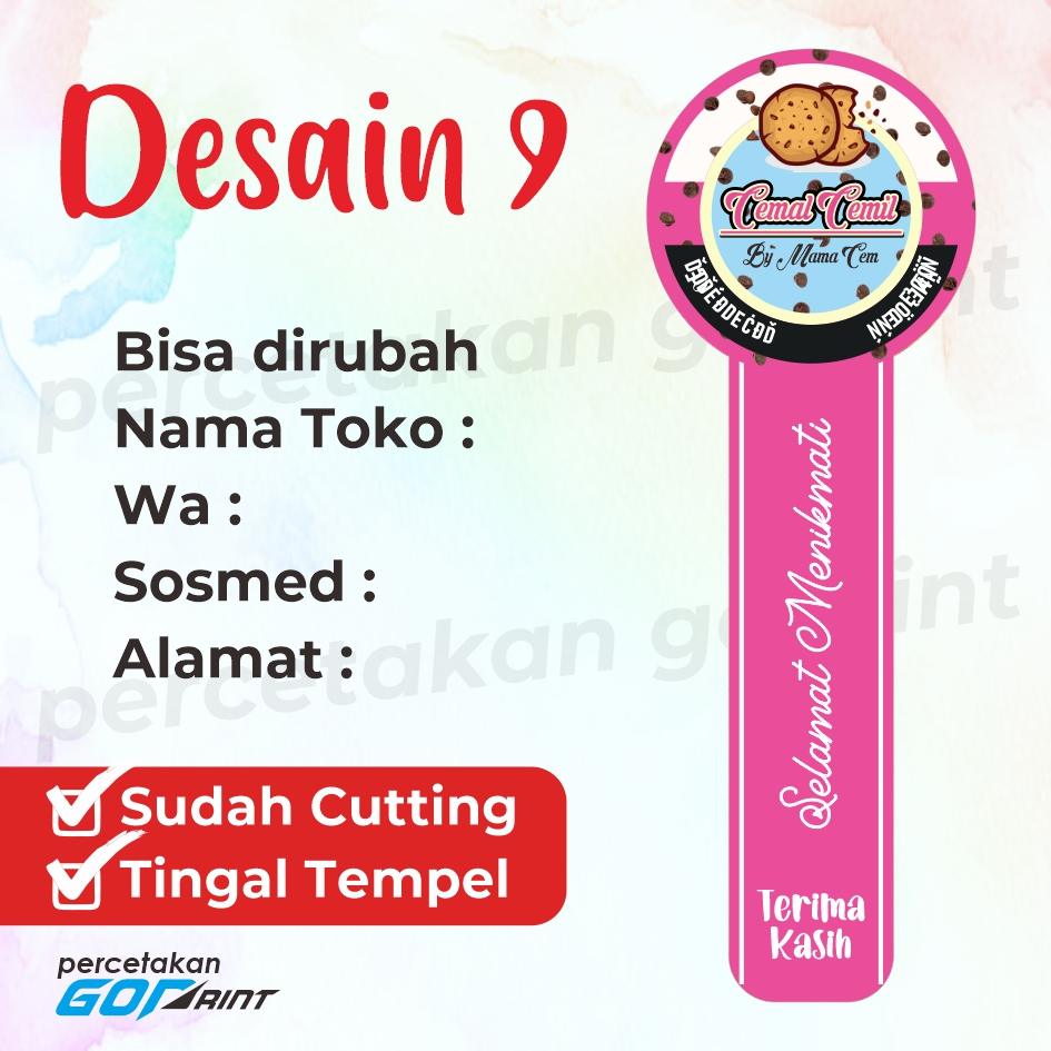 Jual Cetak Stiker Label Seal Segel Toples Stiker Kue Kering Nastar