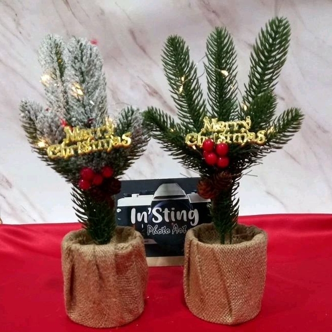 Jual Pohon Natal Dari Daun Cemara Mini Pohon Natal Mini Meja Pohon