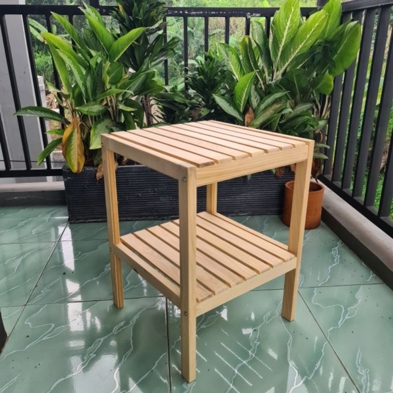 Jual Oana Wooden Shelf 2 Tingkat Rak Kayu Rak Serbaguna Rak Display Rak