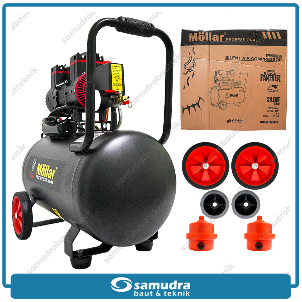 Jual Mesin Kompresor MOLLAR AC1535 Compressor Udara 1 HP 35L Oilless