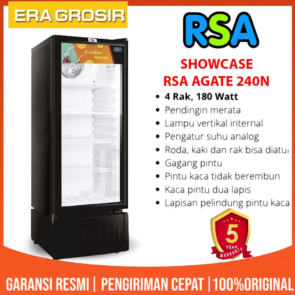 Jual Showcase Rsa Agate Lemari Pendingin Rak Kapasitas