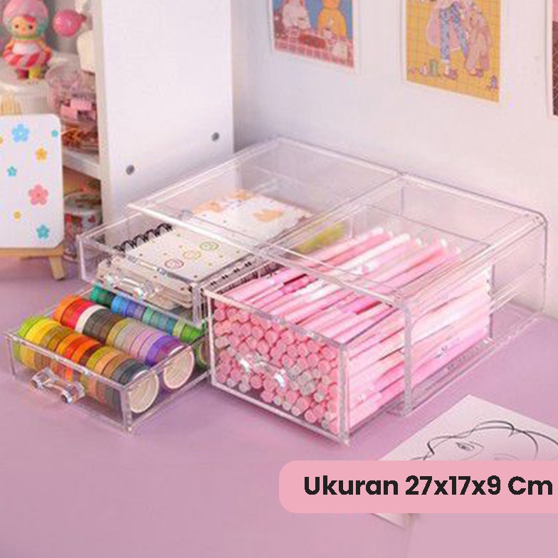 Jual El Baru Starlight Rak Laci Bening Tempat Pena Organizer Stationery