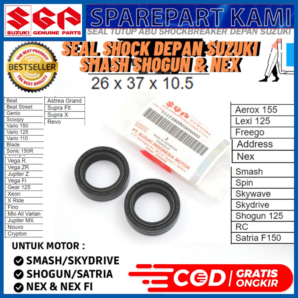 Jual Seal Shock Satria Fu Fi Karbu Injeksi Smash Shogun Spin