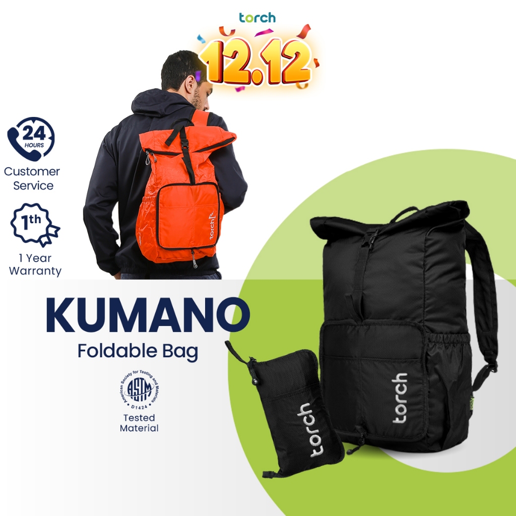 Jual Torch Kumano Tas Ransel Lipat Punggung Sekolah Pria Wanita Tahan