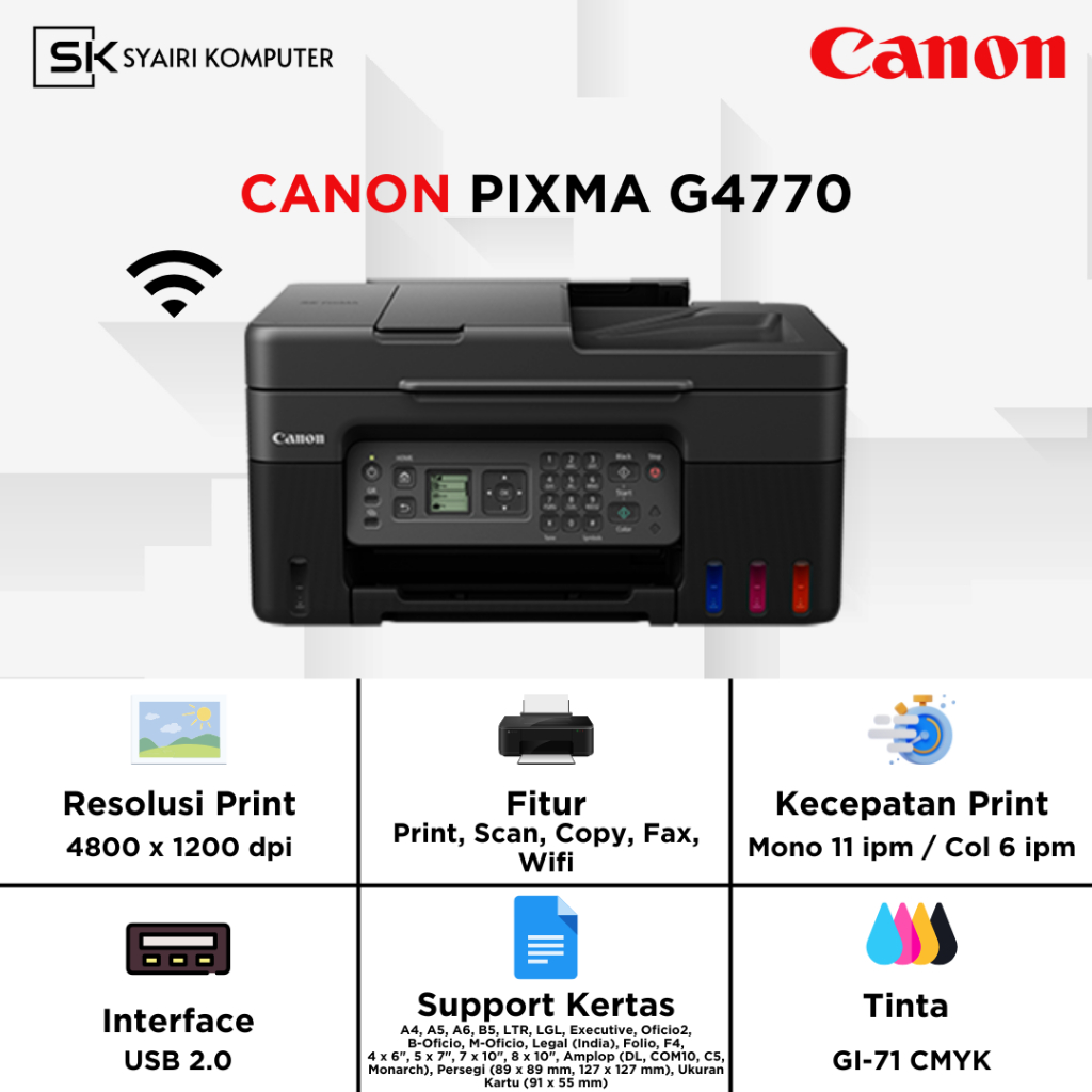 Jual Printer Canon Pixma G All In One Wifi Print Scan Copy