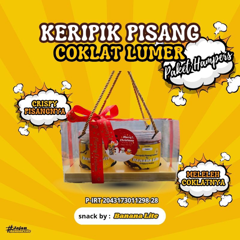 Jual Banana Lite Paket Hampers 2 Toples 500 Gram Keripik Pisang