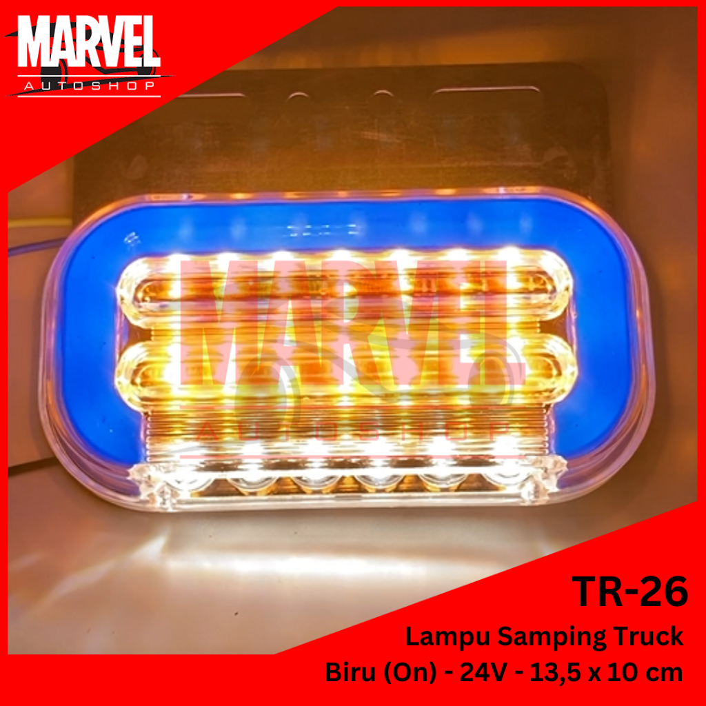 Jual LAMPU LED RUNNING SAMPING BAK TRUCK TRUK OVAL 12V 24V 24 VOLT