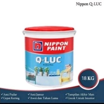 Jual CAT TEMBOK INTERIOR QLUC 18KG PUTIH CREAM LILY WHITE NIPPON PAINT