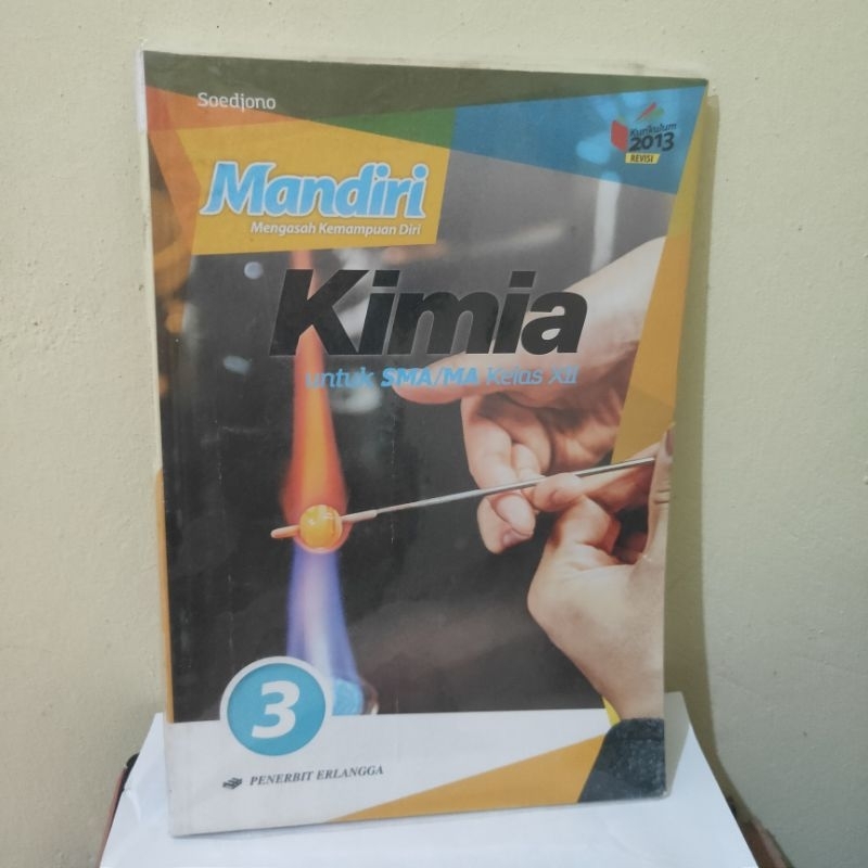 Jual Mandiri KIMIA SMA MA Kelas XII Penerbit Erlangga Soedjono