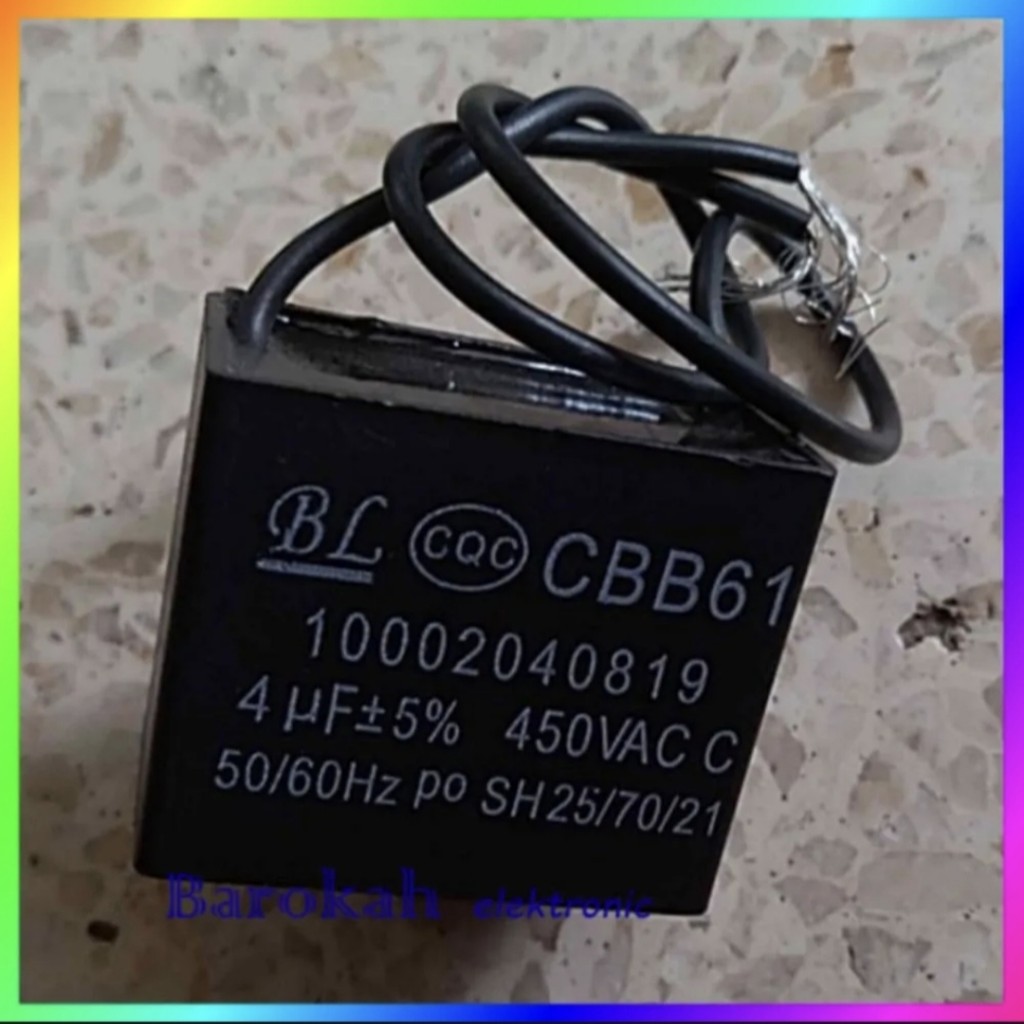 Jual Capacitor Kipas Angin 4 Uf 450 VAC Capasitor Kapasitor Kotak 4uf