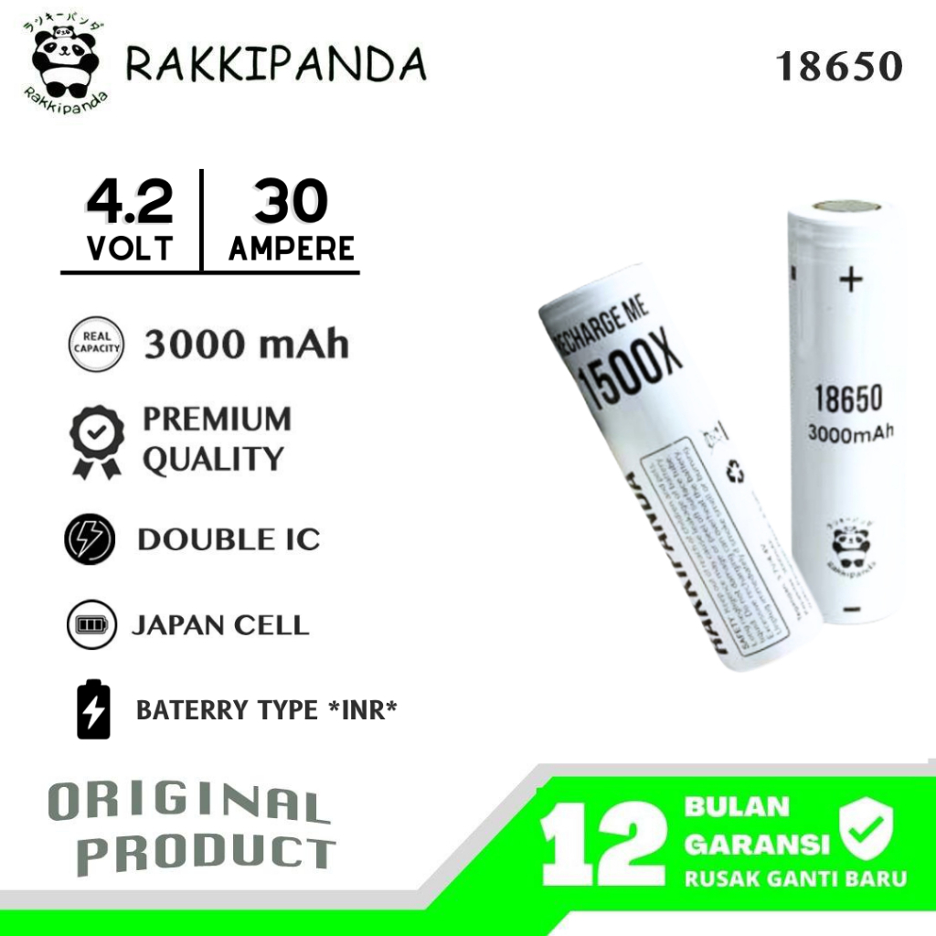 Jual Rakkipanda Baterai Cas Flat Top Mah A Shopee Indonesia