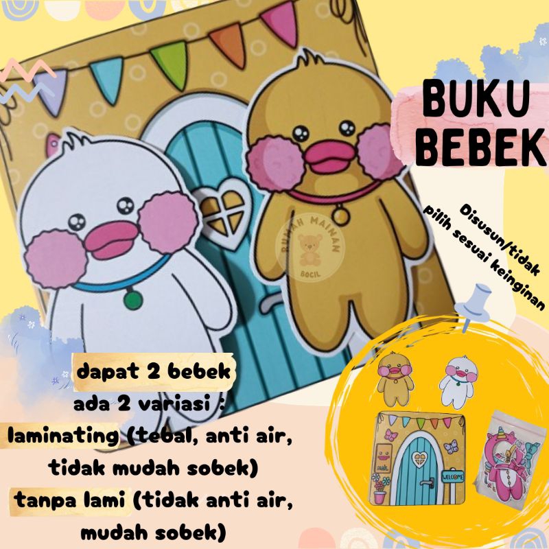 Jual Paper Duck Paperduck Bebek Viral Busy Book Bongkar Pasang Mainan