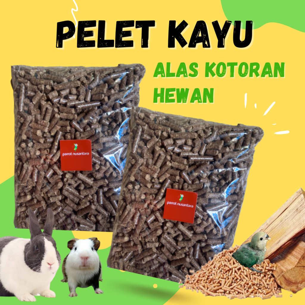 Jual Wood Pellet Pelet Kayu Alas Kandang Alas Kotoran Hewan 1kg