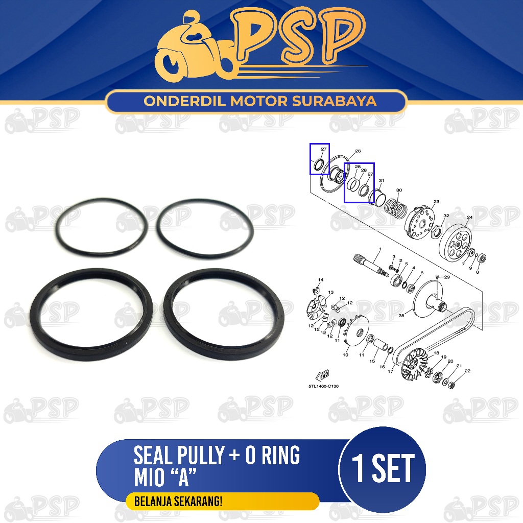 Jual Seal Pully O Ring Mio A Harga Per Set Sesuai Foto Sil Siel