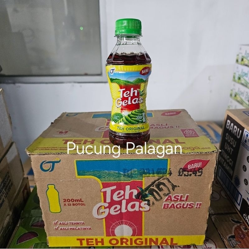 Jual Teh Gelas Teh Siap Minum Kemasan Botol 200 Ml Isi 12 Botol