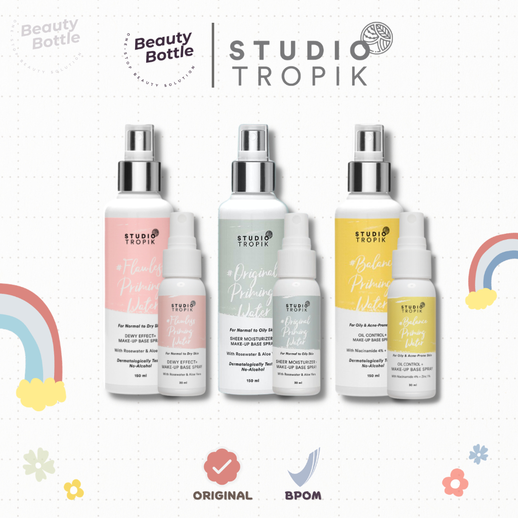 Jual Studio Tropik Flawless Priming Water Make Up Base Shopee Indonesia