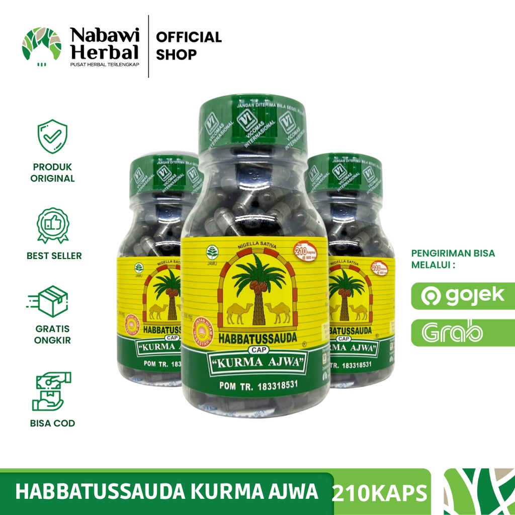 Jual Habbatussauda Cap Kurma Ajwa Serbuk Jinten Jintan Hitam Kapsul