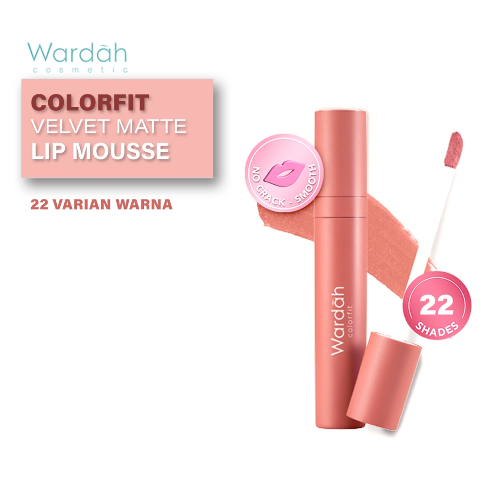 Jual Wardah Colorfit Velvet Matte Lip Mousse Lipstik Cair Warna