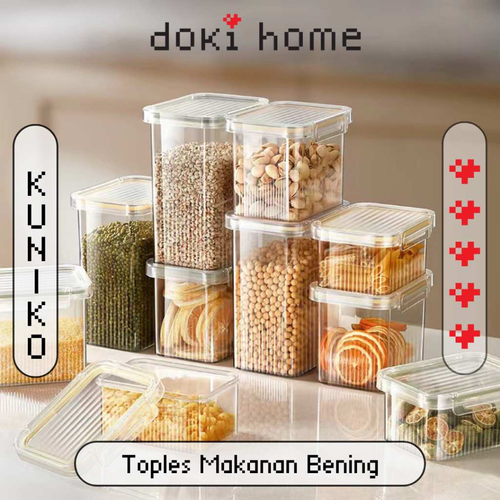 Jual DOKI KUNIKO Toples Set Makanan Ringan Minimalis Toples Simpan