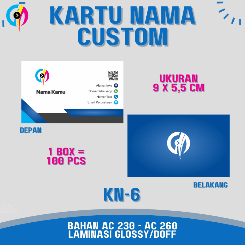 Jual Cetak Kartu Nama Custom Print Kartu Nama Premium Name Card