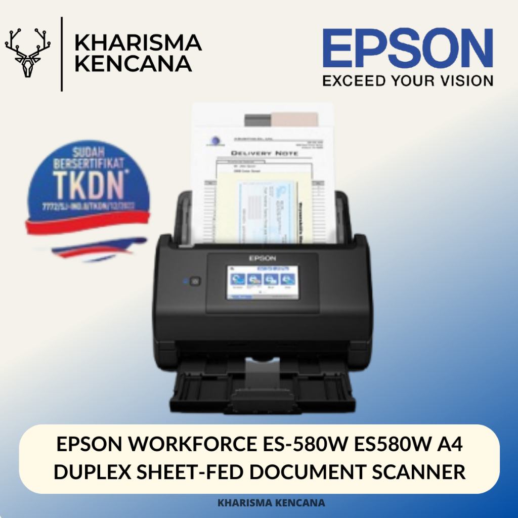 Jual EPSON WORKFORCE ES 580W ES580W A4 DUPLEX SHEET FED DOCUMENT