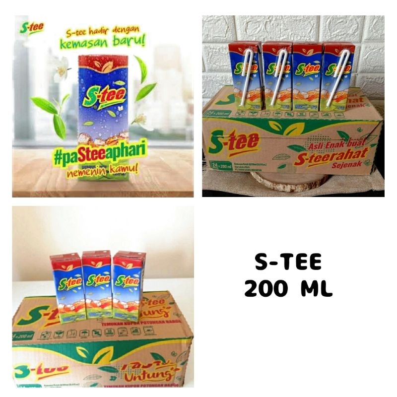 Jual Teh Kotak S Tee Isi 24 Kotak Dus Stee Kotak 200ml Shopee