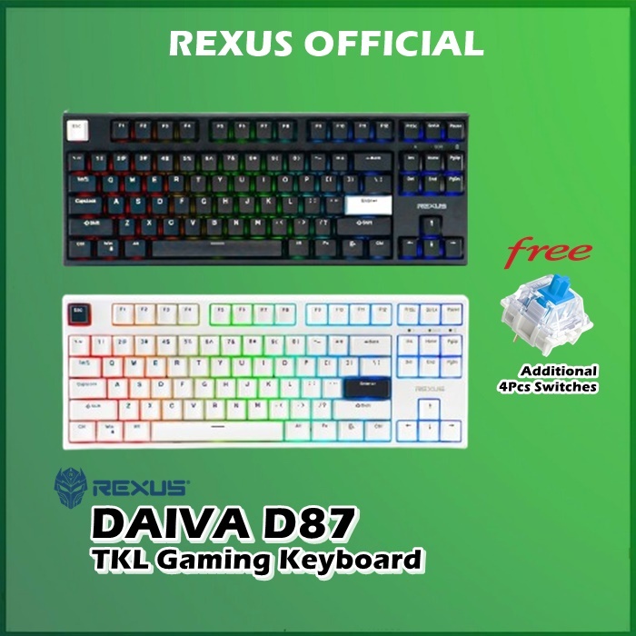 Jual Rexus Daiva D Tkl Wireless In Connection D Gaming Keyboard