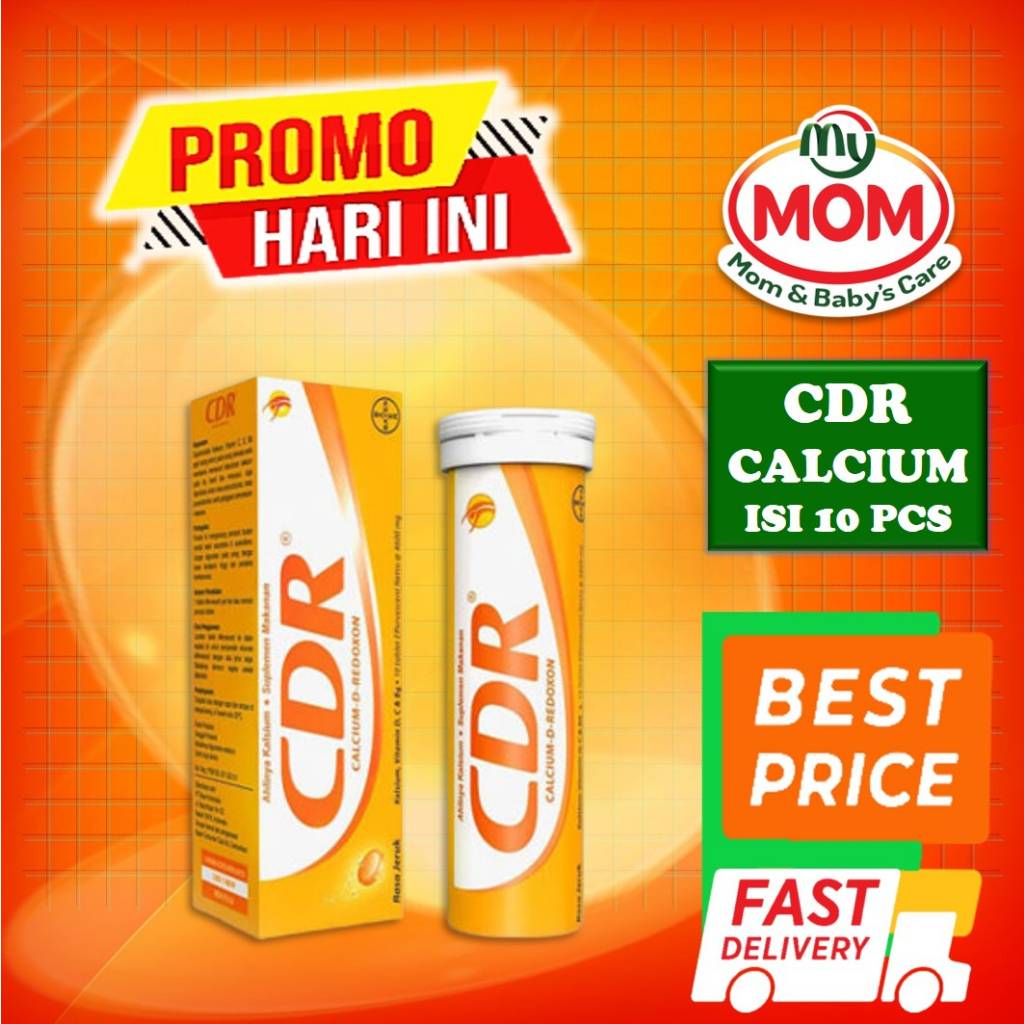 Jual CDR Effervescent Calcium Isi 10 Tablet CDR Suplemen Kalsium Rasa