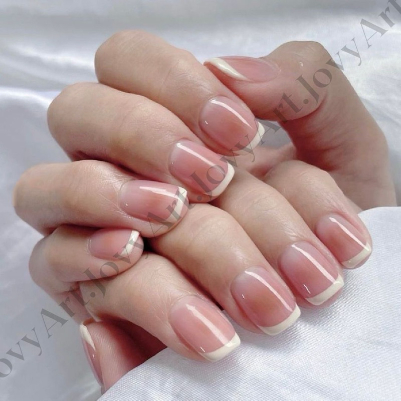 Jual French Blushed Press On Nails Press On Nails Custom Premium